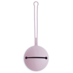 soft lilac pacifier case Mushie