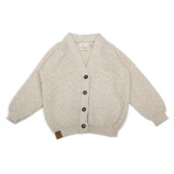 white alpaca cardigan