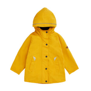 Raincoat sustainably produced from recycled P.E.T plastic bottles from Toastie Kids. Fully waterproof; taped seams