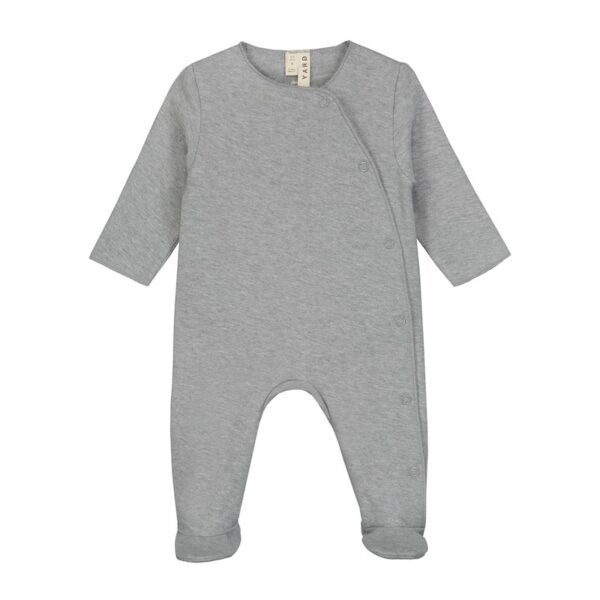 Newborn Suit With Snaps - Grey Melange