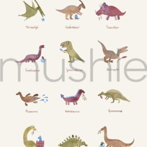 poster dinosaurs Mushie