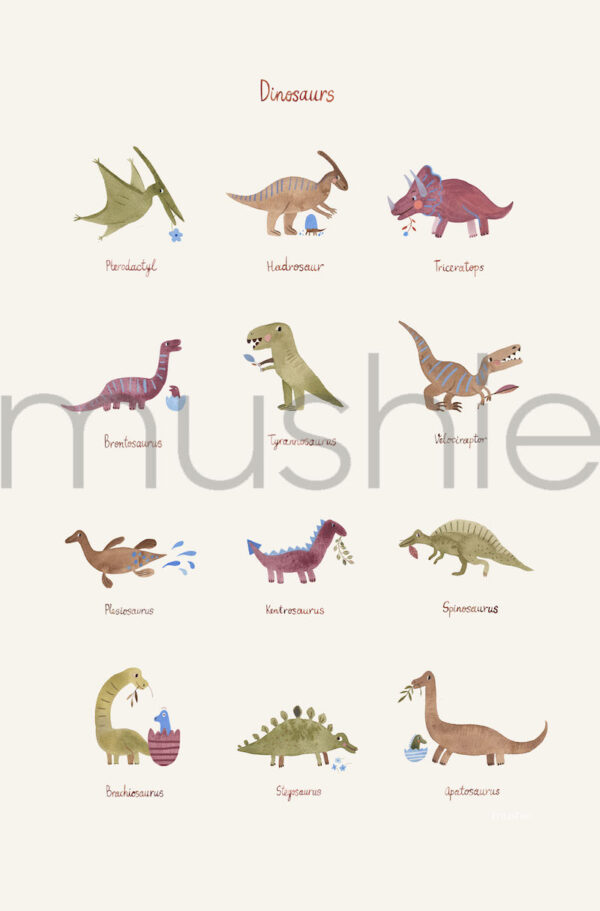 poster dinosaurs Mushie