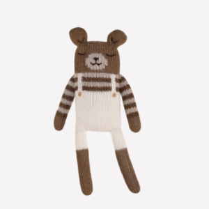MAIN SAUVAGE Teddy Knit Toy - ecru overalls