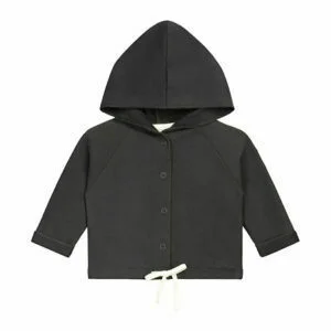 Baby Hooded Cardigan_Nearly Black