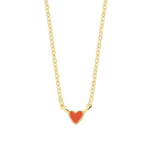 necklace red heart