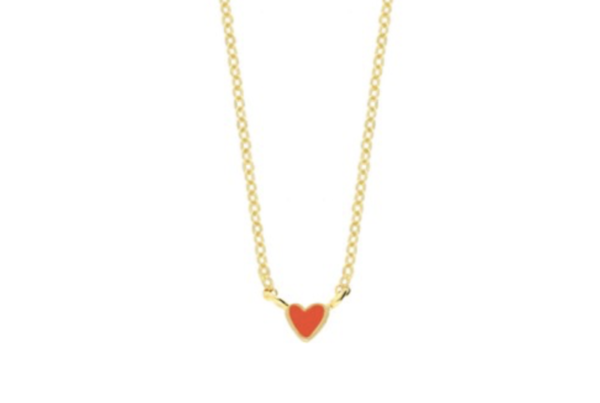 necklace red heart