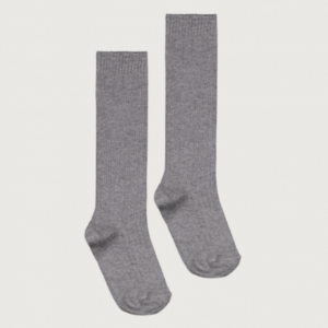 GRAY LABEL Long Ribbed Socks - Grey Melange 1
