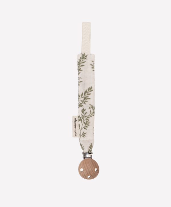pacifier clip main sauvage bay leaves