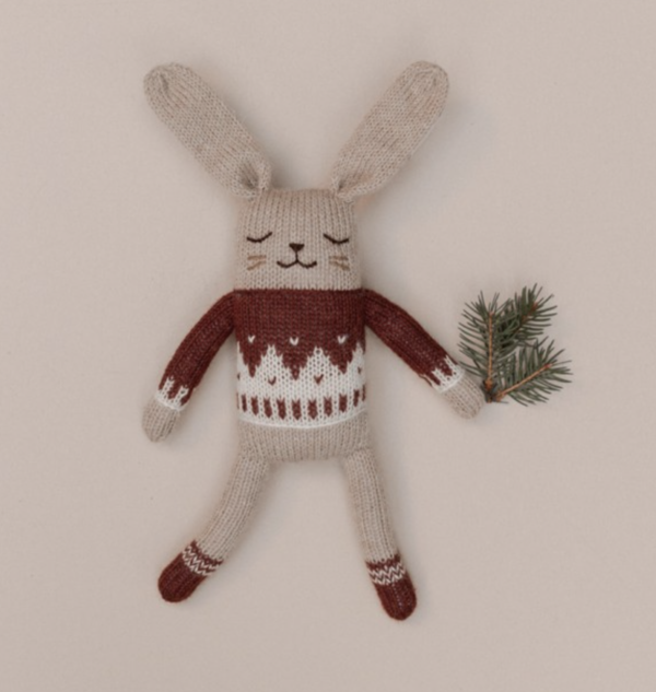 Main sauvage Bunny -sienna jacquard sweater