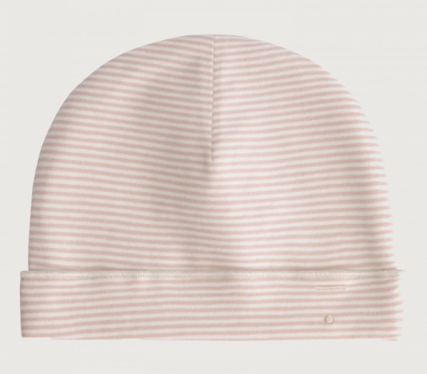 baby beanie faded pink cream