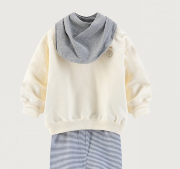 Baby Dropped Shoulder Sweater - Cream