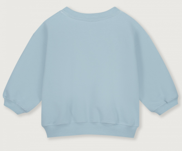 dropped shoulder baby sweater sky