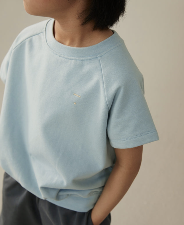 gray label shortsleeve sweater