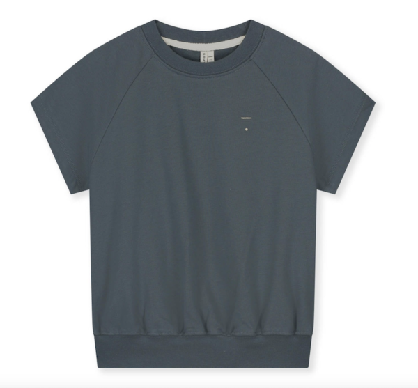 short sleeve sweater blue grey