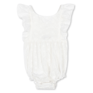 Lacey Romper - Optic White