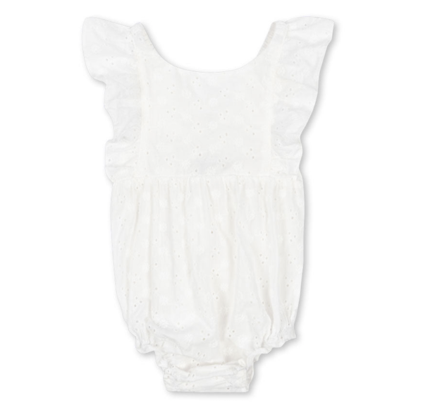 Lacey Romper - Optic White