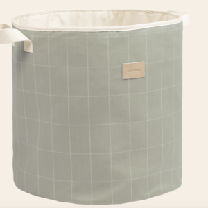 storage basket green grid