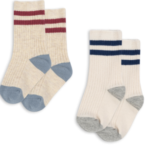 2pack socks off white multi strip