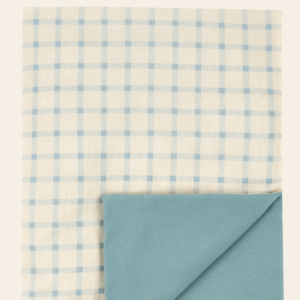 babydecke vanilla blue squares