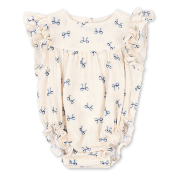 coco romper bow blue