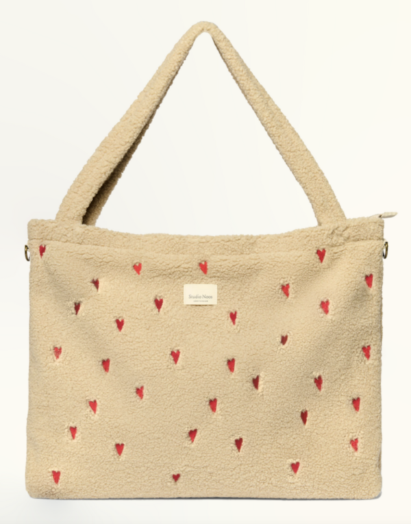 ecru diaper bag hearts
