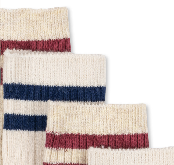 multi strip off white 2pack socks