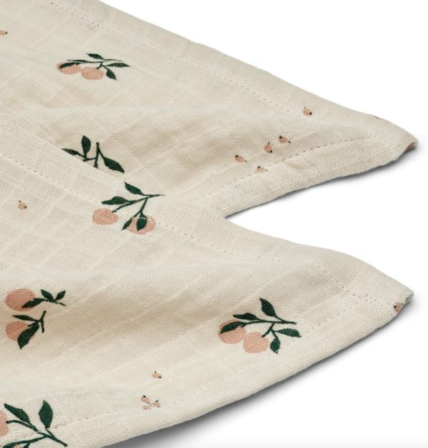 Lewis Muslin Cloth 2 pack - Peach/Sea shell