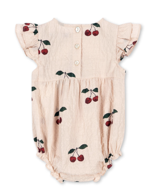 Elin Romper GOTS - Ma grande cerise pink