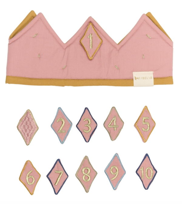 Geburtstagskrone mit Zahlen ash rose numbers