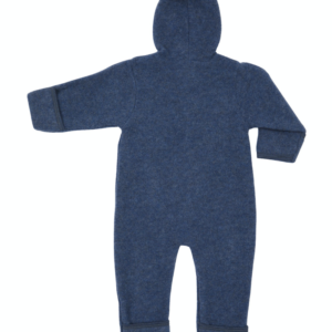 blue melange hooded overall