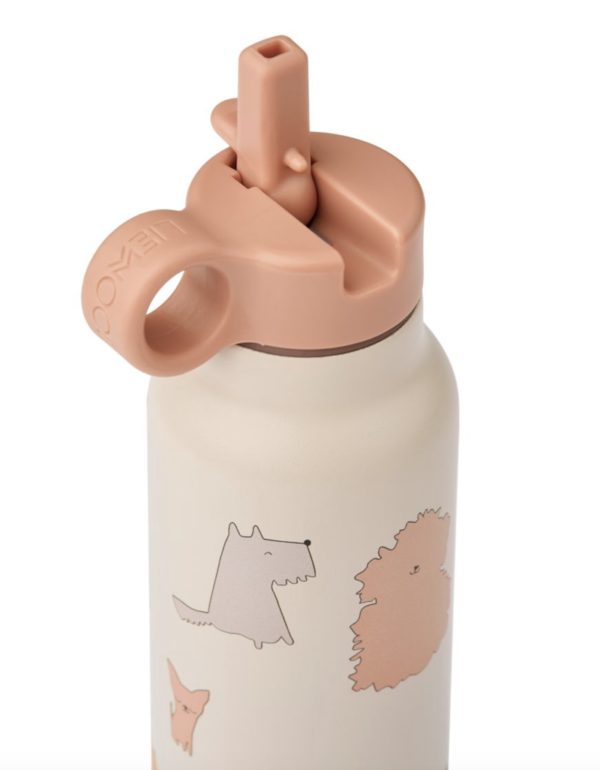 Falk Water Bottle 350 ml - Cats and Dogs/Sandy