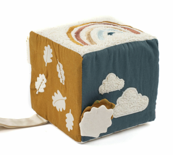 multicolor fabric cube